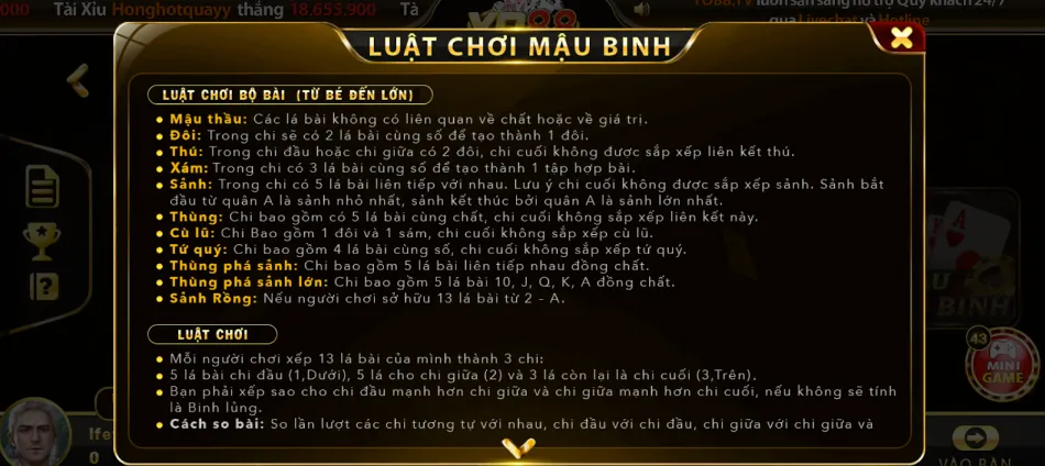 Nắm bắt luật chơi Mậu Binh trước khi thử thách